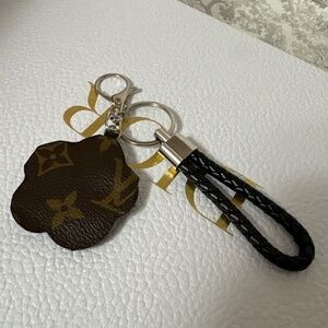 Authentic up-cycled LV mirror keychain/Bagcharm